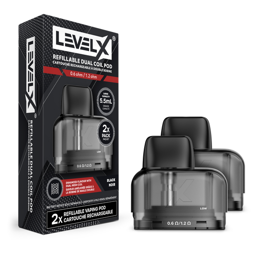 LEVEL X REFILLABLE DUAL COIL OPEN POD